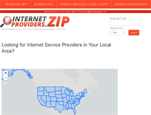 Tablet Screenshot of internetprovidersbyzip.com